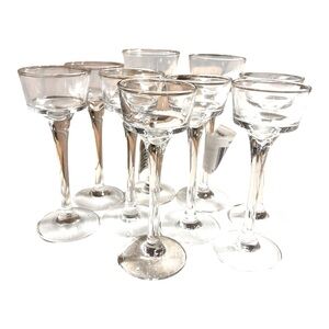 Lot of 10~Long Stem Clear Glass Votive Tealight Candle Holders 2~6” & 8~5 1/2”